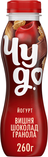 

Йогурт питьевой Чудо с гранолой Вишня-шоколад 2.2% 260 г