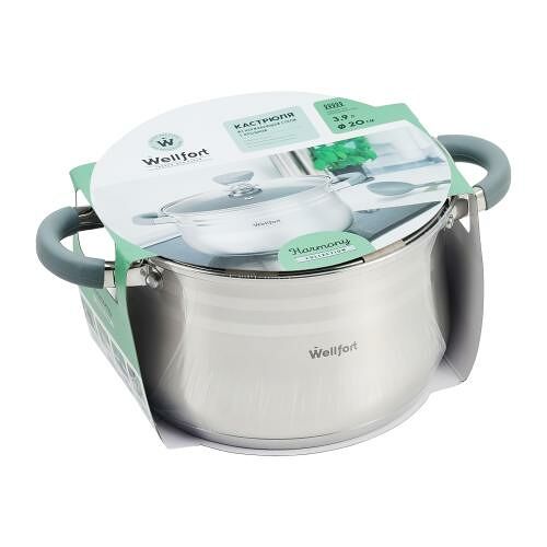Кастрюля Wellfort Harmony из нержавеющей стали 3.9 л