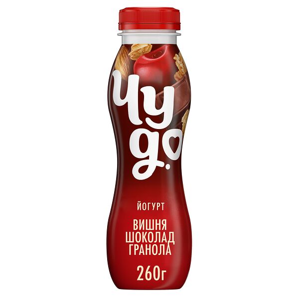 Йогурт питьевой Чудо с гранолой Вишня-шоколад 2.2% 260 г