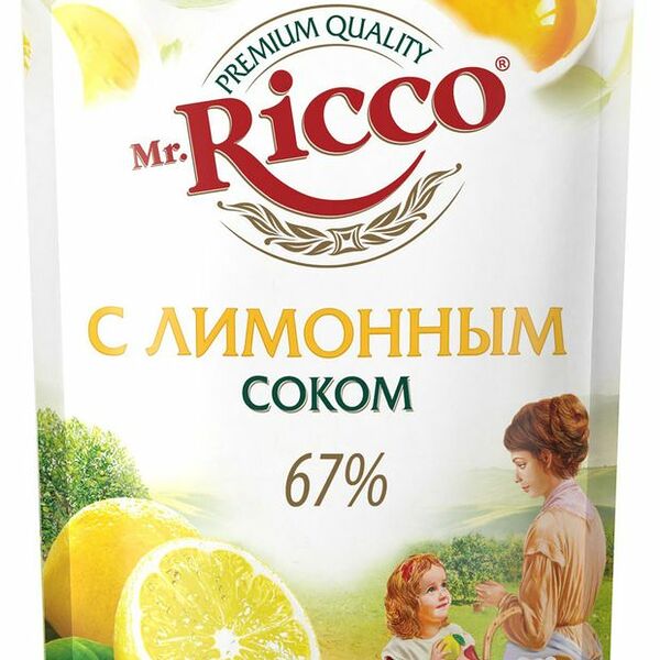 Майонез Mr.Ricco с лимонным соком 67%, 400 мл