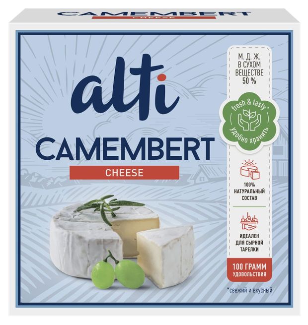 

Сыр Alti камамбер мягкий 50% 100 г