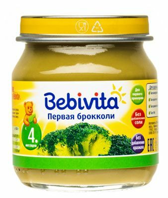 Пюре Bebivita из брокколи с 5 месяцев