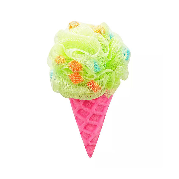 Мочалка для тела Dolce Milk мороженое розовая/зеленая