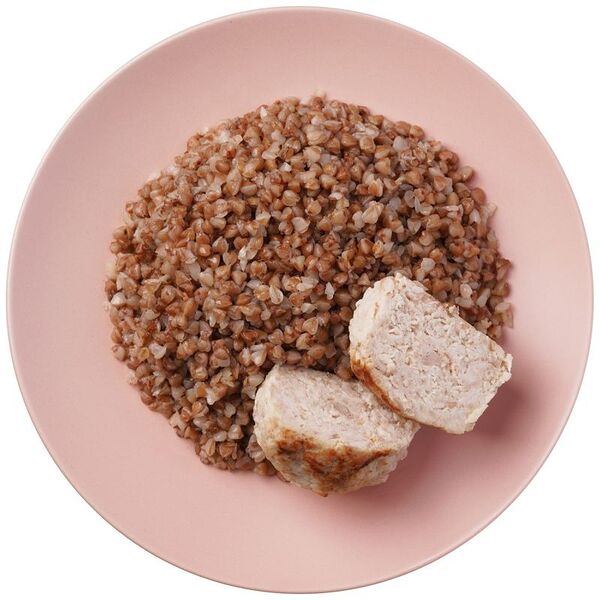 Биточек Пятёрочка Кафе из индейки с гречневой кашей 250 г