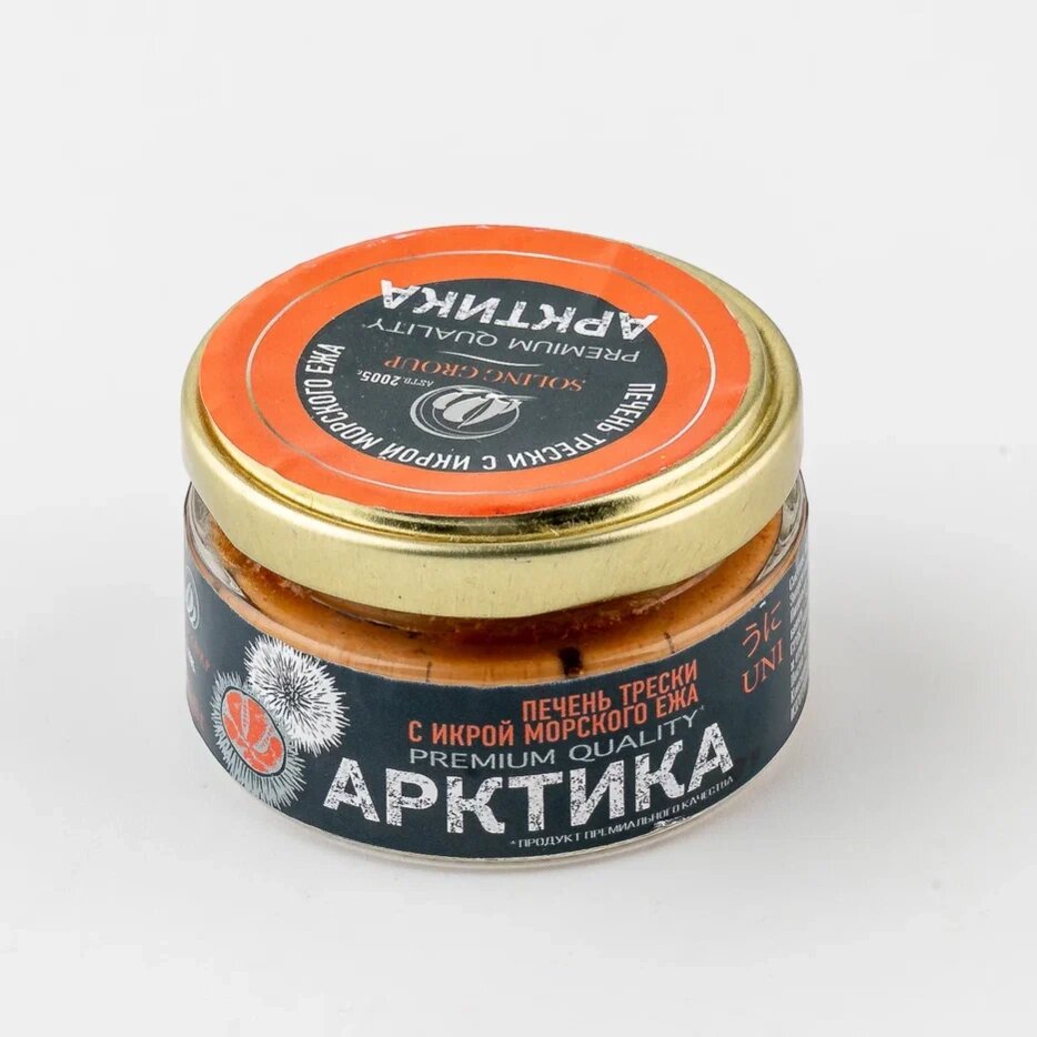 

Печень трески Арктика с икрой морского ежа 40 г