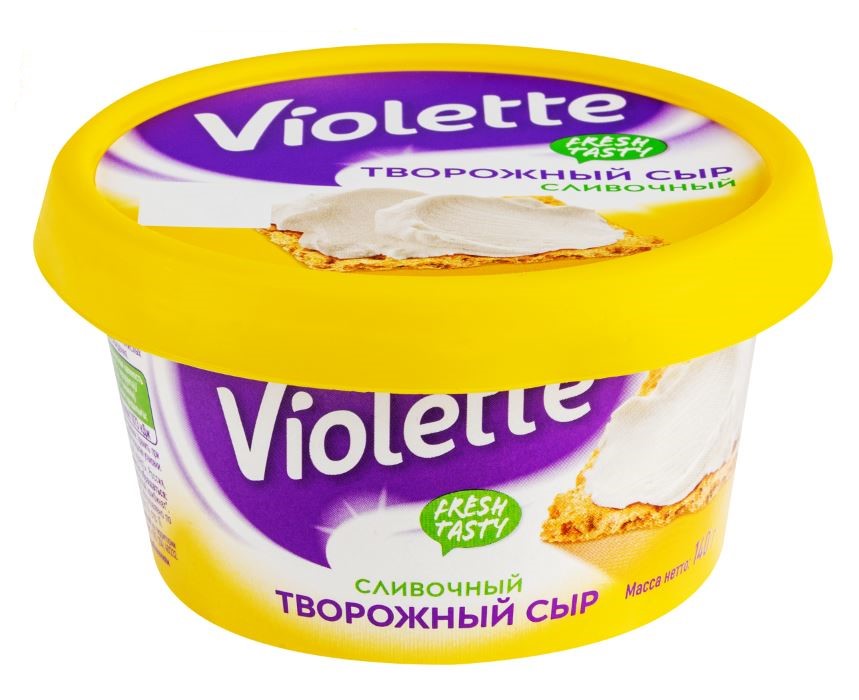 

Сыр творожный Violette сливочный 70% БЗМЖ 140 г