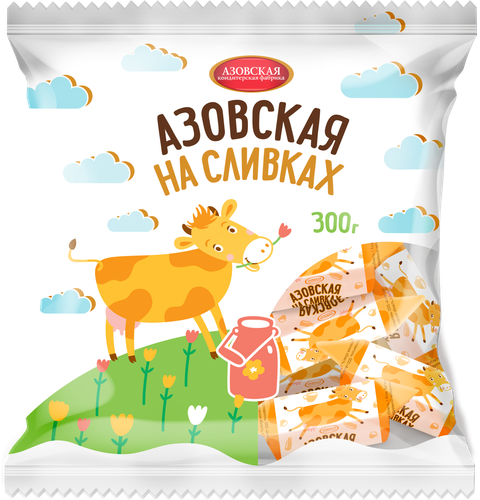 

Конфеты Азовская кондитерская фабрика Азовская на сливках 300 г