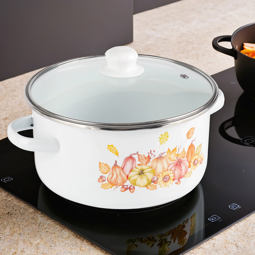 

Кастрюля HOMECLUB Enamel, деколь, в ассортименте, 3.7л