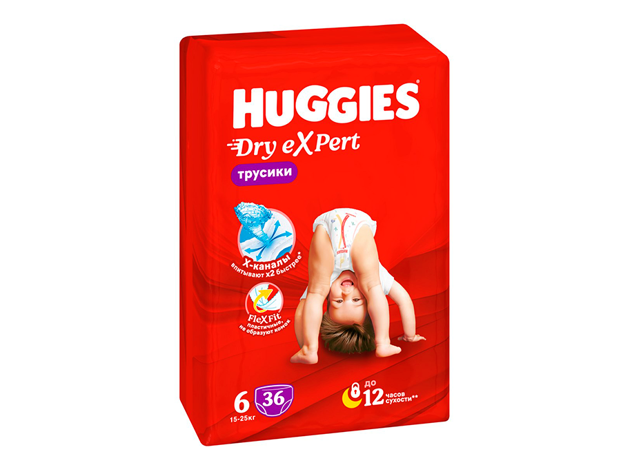 

Подгузники-трусики Huggies Dry Expert 6-XL 15-25 кг 36 шт