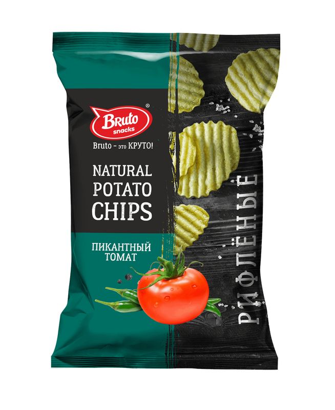 

Чипсы рифлёные Bruto Snacks Пикантный томат 130 г