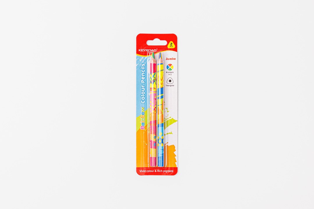 

Карандаши цветные Keyroad Jumbo 4 цвета, 2 шт