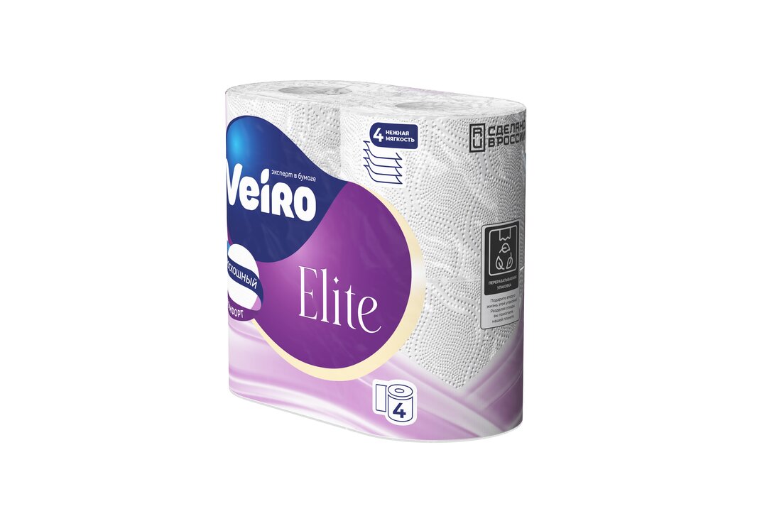 

Бумага туалетная Veiro Elite Extra 4 шт.