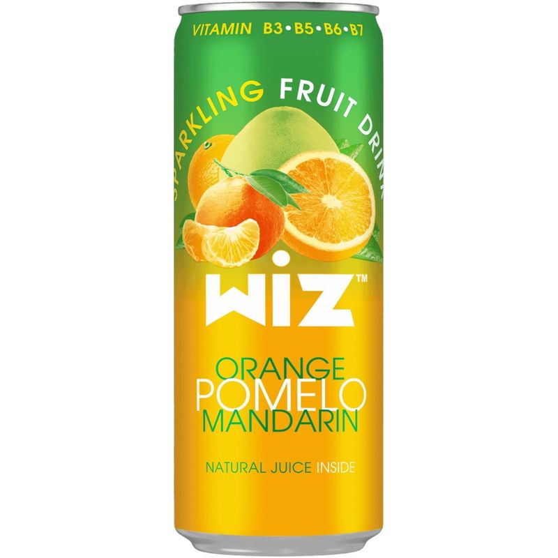 

Напиток газированный Wiz Orange Pomelo Mandarin со вкусом апельсин, помело и мандарин 330 мл
