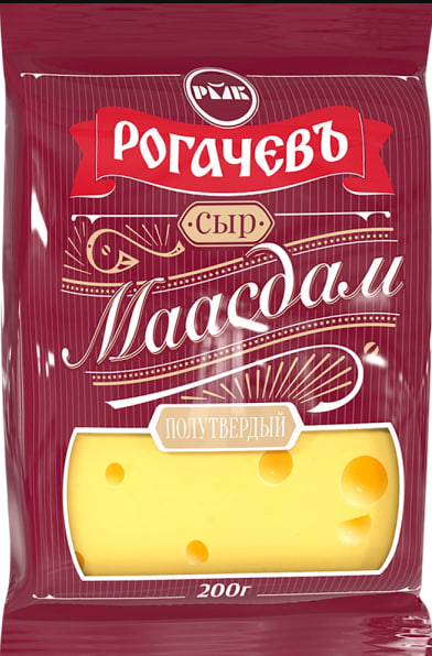 

Сыр полутвердый Рогачевъ Маасдам 45% 200 г