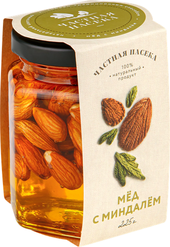 

Мед цветочный Частная пасека с миндалем, 225 г