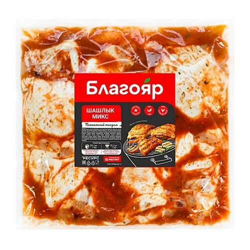 Шашлык Благояр Микс цыплёнка-бройлера, вес