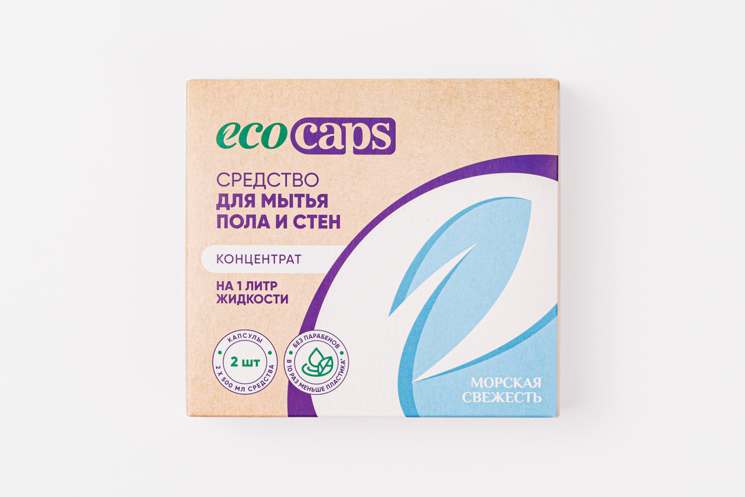 

Моющее средство EcoCaps для пола Морская свежесть концентрат 2 шт