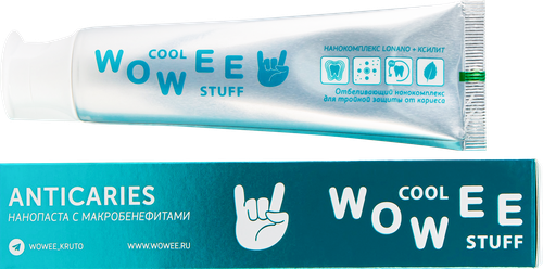 

Паста зубная Wowee Anticaries отбеливающая от кариеса и налета без фтора 80 г