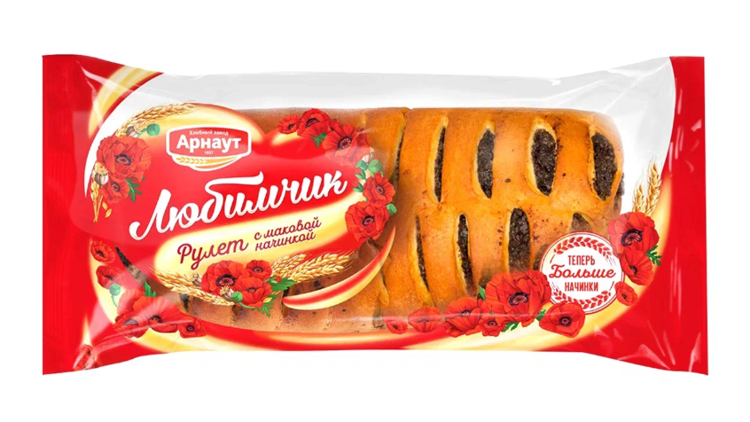 

Рулет Арнаут Любимчик с маковой начинкой 200 г