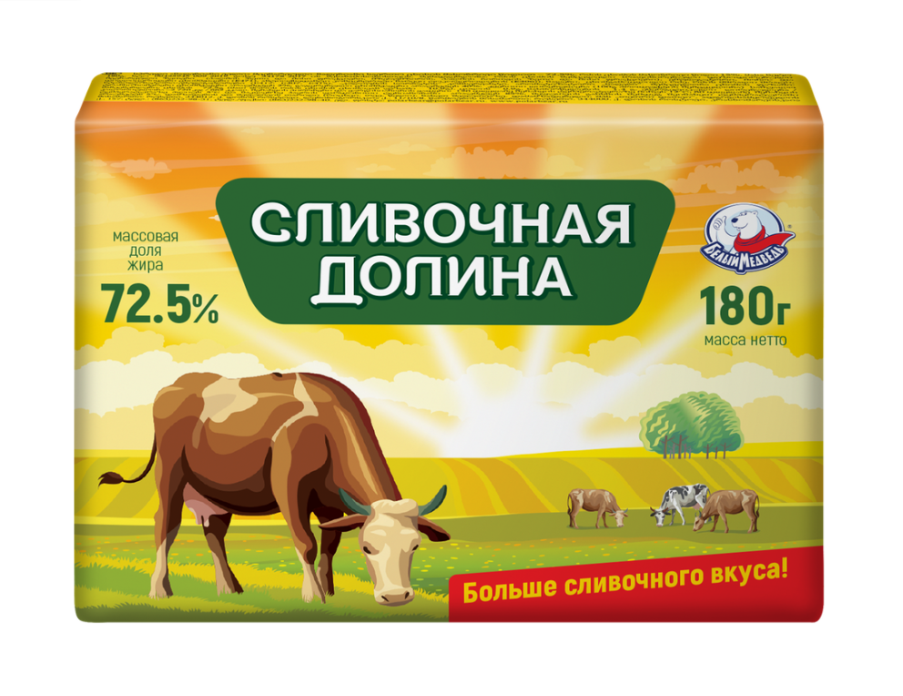 

Спред Белый Медведь Сливочная Долина 72.5% 180 г