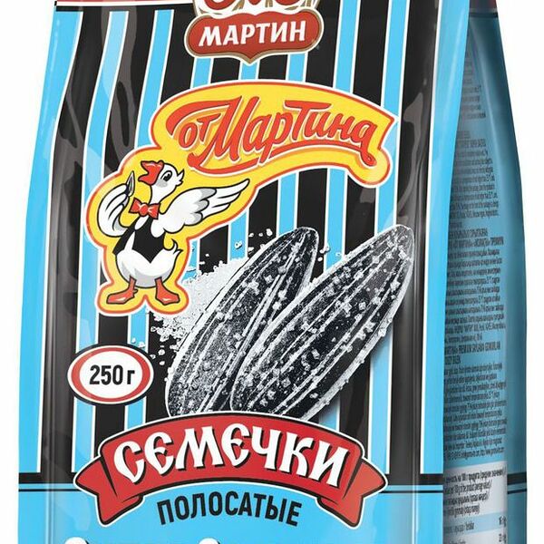 Семечки От Мартина отборные полосатые суперсоленые, 250г