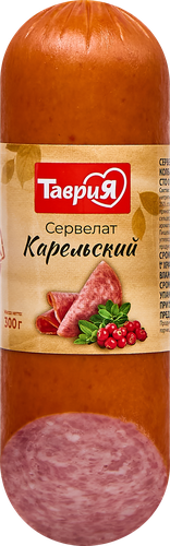 

Колбаса варено-копченая Таврия Сервелат Карельский 300 г