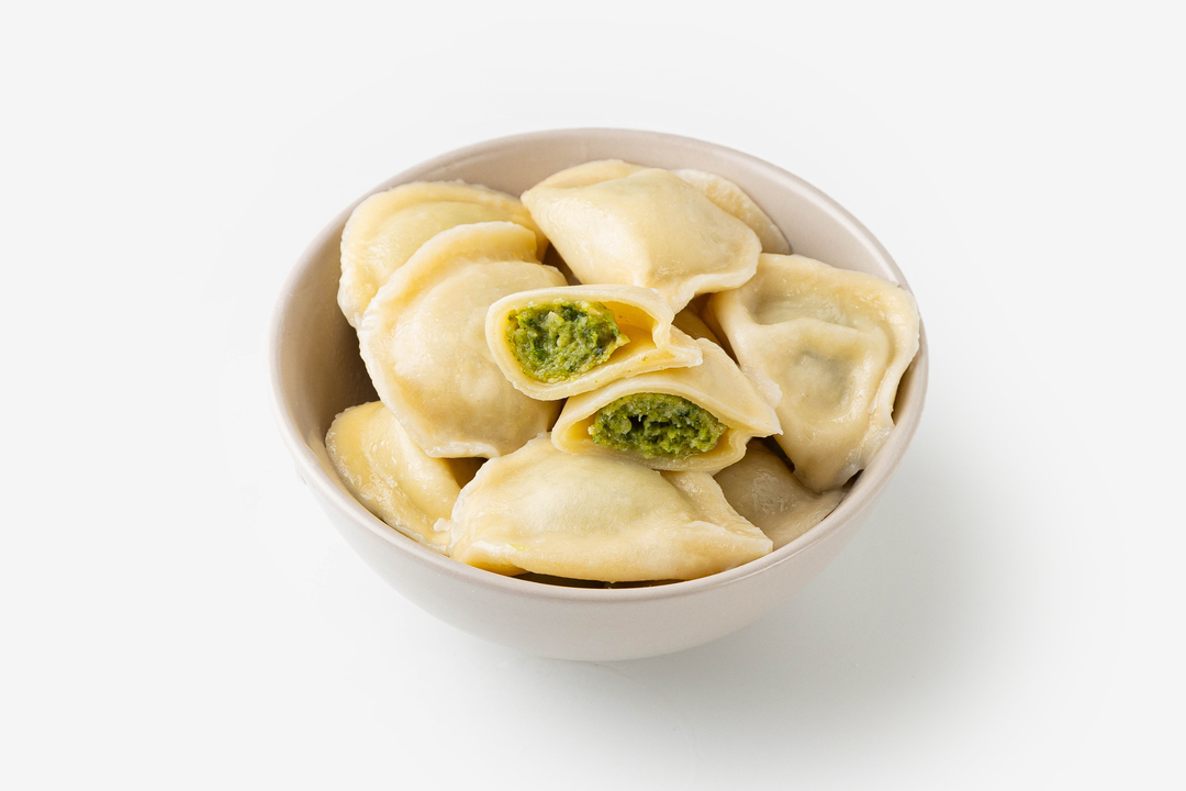 

Пельмени рыбные ВкусВилл из трески и шпината замороженные вес