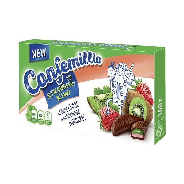 Конфеты Confemillio со вк киви и клубники кор 160г