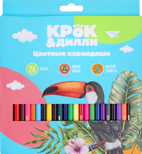 

Набор цветных карандашей Крок&Дилли, 24 шт