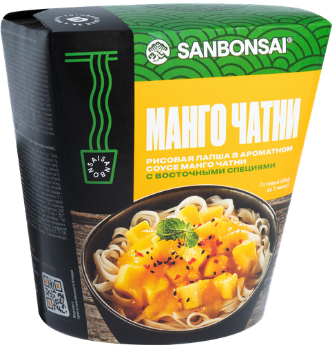 

Рисовая лапша SanBonsai Манго Чатни с восточными специями 123 г