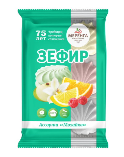 

Зефир Меренга Мозайка ассорти 270 г