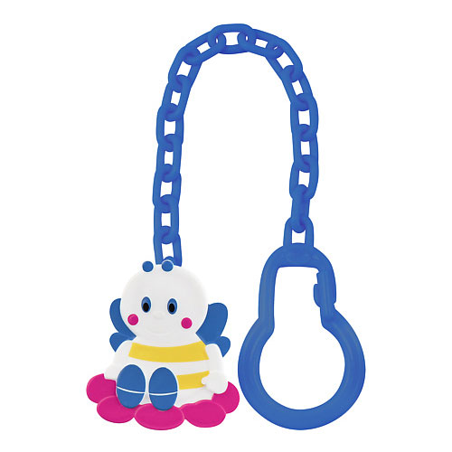 

Клипса-держатель для пустышек Lubby Пчела с цепочкой арт. 11861 цвет в ассортименте