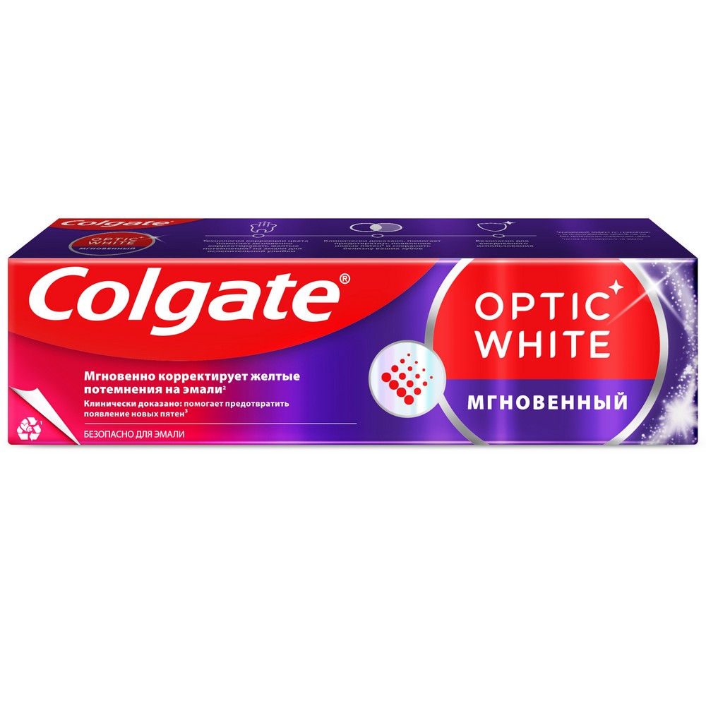 

Отбеливающая зубная паста Colgate Optic White Мгновенный 75 мл