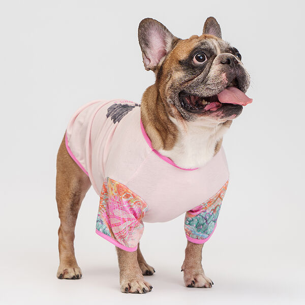 Футболка для собак Rurri розовая с бабочкой размер 2XL