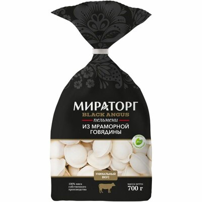 Пельмени Мираторг Black Angus с мраморной говядиной 700 г