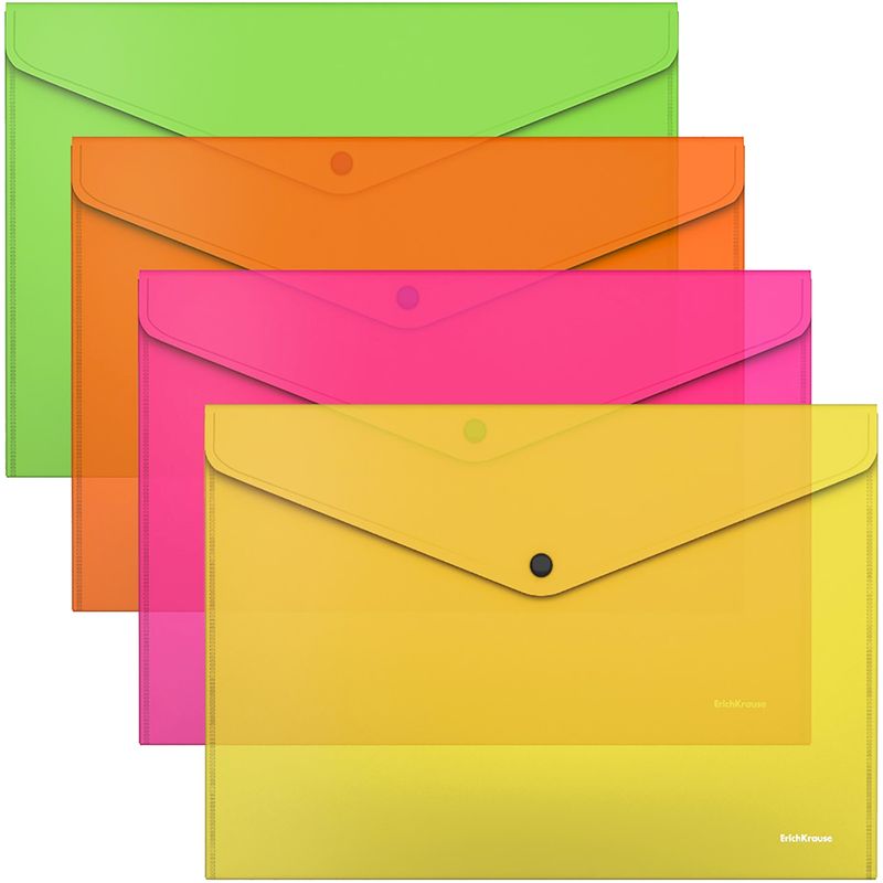 

Папка-конверт ErichKrause Envelope на кнопке в ассортименте