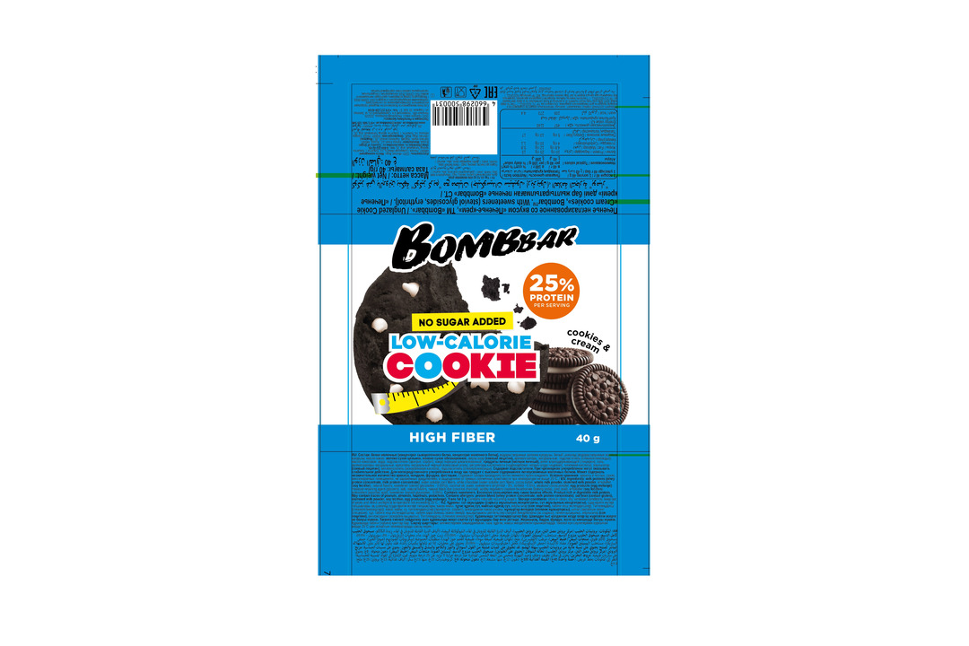 

Печенье протеиновое BombBar Low-Calorie Cookie печенье, крем 40 г
