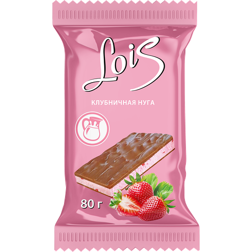 Плитка кондитерская Lois Невский кондитер с клубничной нугой 80 г