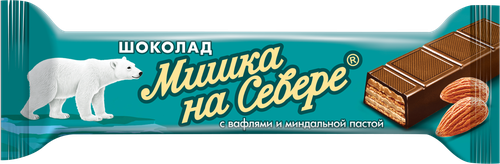 

Шоколад молочный Мишка на Севере с вафлями и миндальной пастой 40 г
