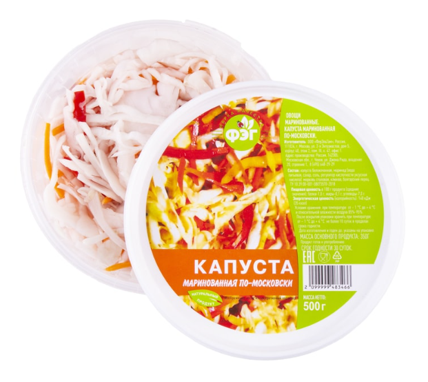 

Капуста маринованная ФЭГ по-московски 500 г