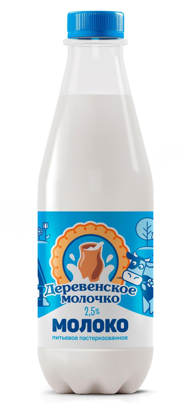 

Молоко Деревенское молочко пастеризованное 2.5%, 850 г