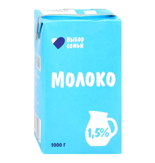 

Молоко ультрапастеризованное Выбор семьи 1.5%, 1 кг