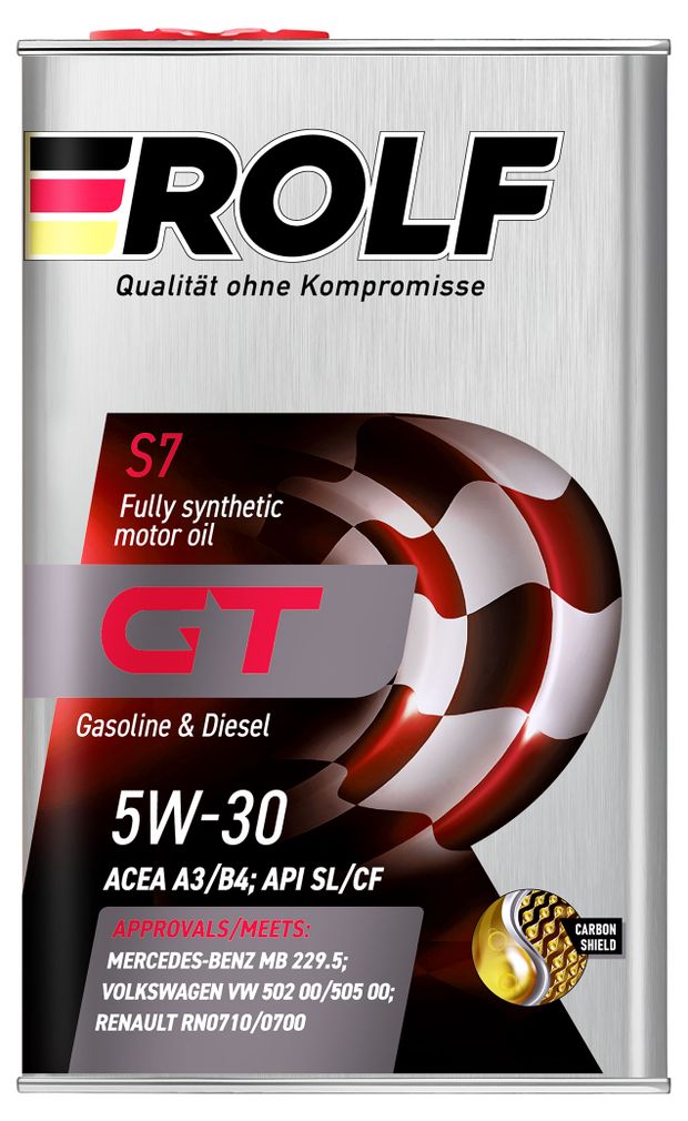 

Масло моторное Rolf GT 5W-30 A3/B4 SL/CF синтетическое 1 л