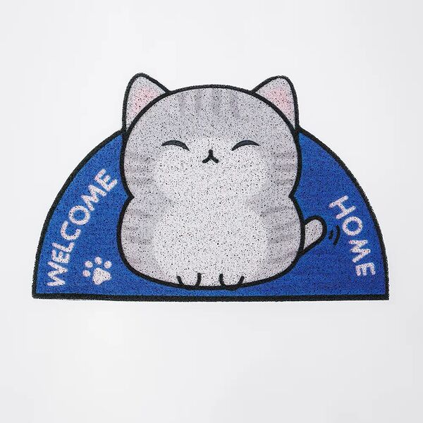 Коврик Rurri под кошачий туалет Котик голубой 60х38 см