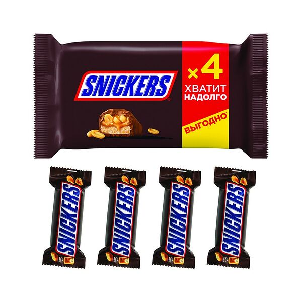 Батончик шоколадный Snickers 160г