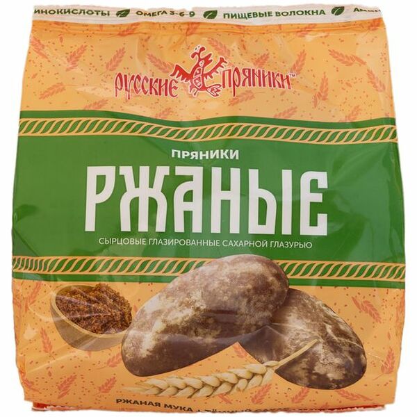 Пряники сырцовые Русские пряники Ржаные 350 г