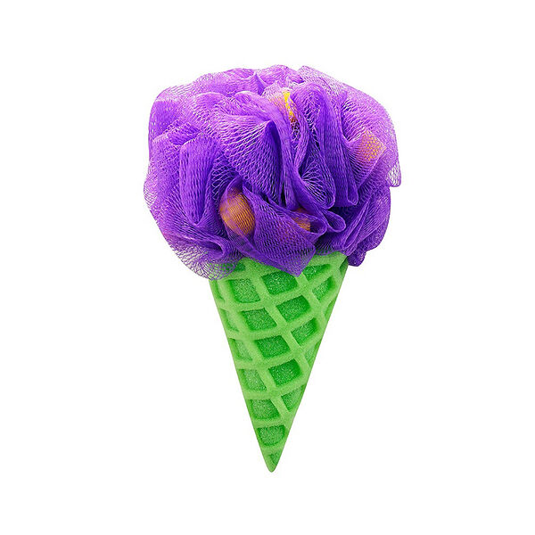 Мочалка для тела Dolce Milk мороженое зеленая/фиолетовая