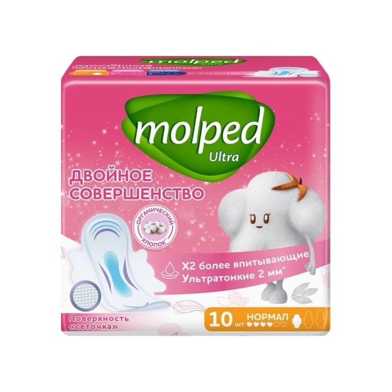 

Прокладки Molped Нормал Ультра 4 капель 10 шт.