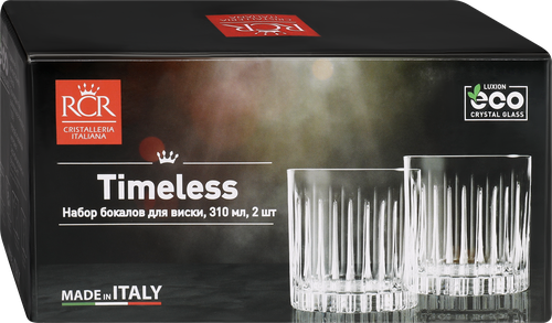 

Набор стаканов для виски RCR Timeless 310 мл стекло 2 шт.
