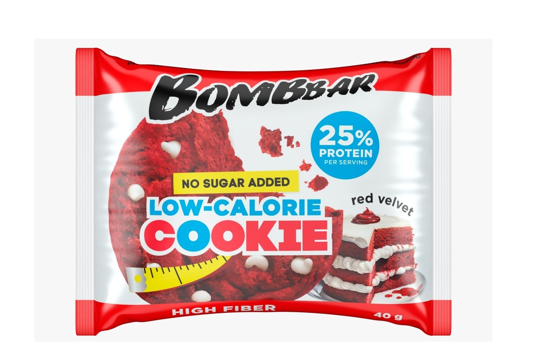 

Печенье BombBar Low-Calorie Cookie низкокалорийное красный бархат, 40 г